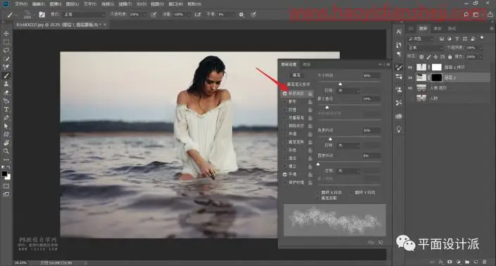 海报制作，用PS制作打散人物的海报_www.haoyidiansheji.com