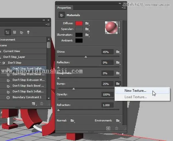 3D字体，通过PS制作红色积木立体文字图片_www.haoyidiansheji.com