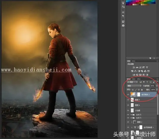 海报制作，用PS打造国外魔幻感海报后期_www.haoyidiansheji.com