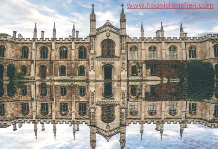 倒影效果，给拍摄的建筑照片制作水面倒影效果_www.haoyidiansheji.com