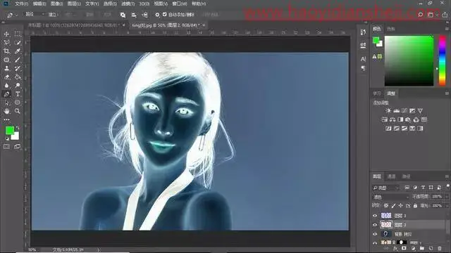 抠发丝，用PS中的蒙版给人物进行快速抠头发_www.haoyidiansheji.com