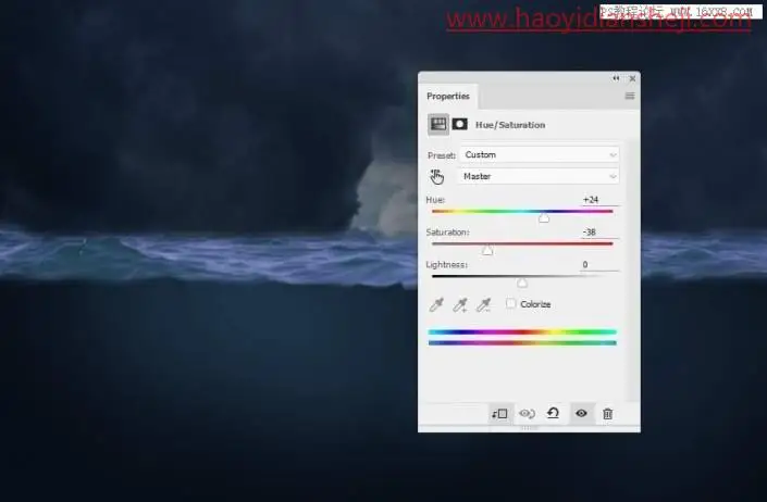 场景合成，在PS中合成一幅大鱼吞月的超现实场景_www.haoyidiansheji.com