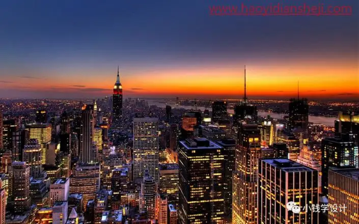 黑金风格，打造一幅黑金夜色效果照片_www.haoyidiansheji.com