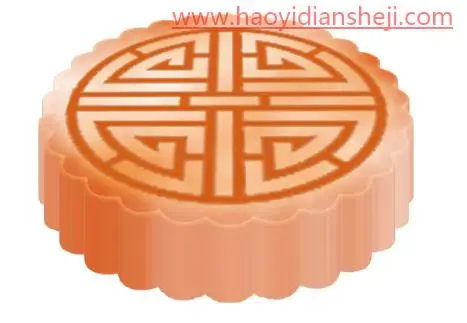 转手绘，手把手教你制作一款逼真的中秋月饼_www.haoyidiansheji.com