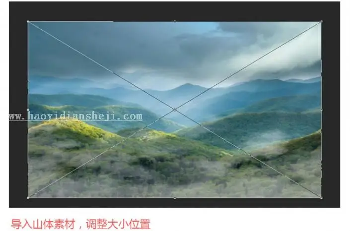 场景合成，用PS合成匹诺曹遨游云海的照片_www.haoyidiansheji.com