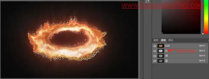 抠火焰，通过PS中的通道快速抠出火焰_www.haoyidiansheji.com
