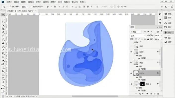 图案制作，通过渐变工具了解阶梯渐变_www.haoyidiansheji.com