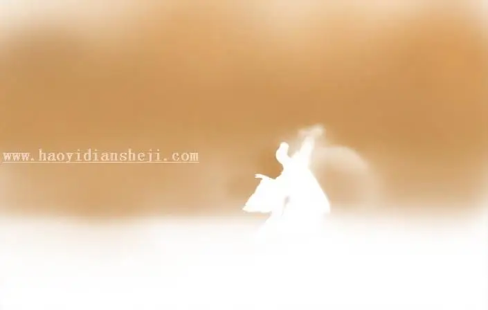 剪影效果，制作优美的夕阳下的人物剪影照_www.haoyidiansheji.com