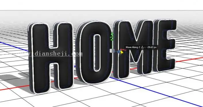 3D功能，通过PS的3D功能制作沙发上的靠枕_www.haoyidiansheji.com