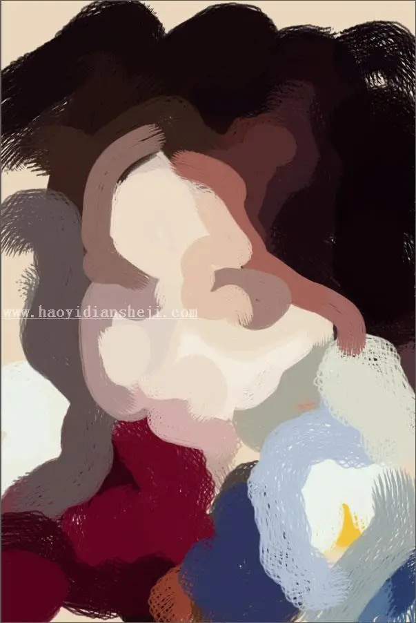 油画效果，水彩油画效果视频教程_www.haoyidiansheji.com