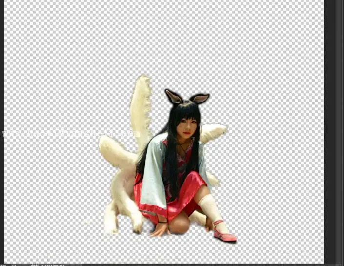 图片合成，合成九尾狐cosplay场景教程_www.haoyidiansheji.com