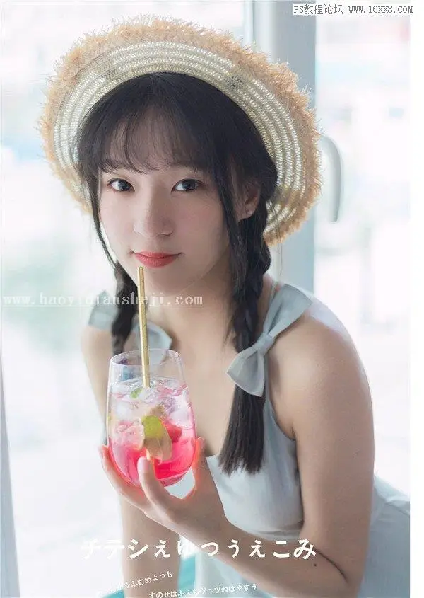 小清新，PS和LR结合调出室内元气少女照_www.haoyidiansheji.com