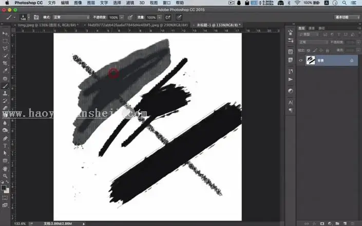 海报设计，用PS制作人物泼墨效果_www.haoyidiansheji.com