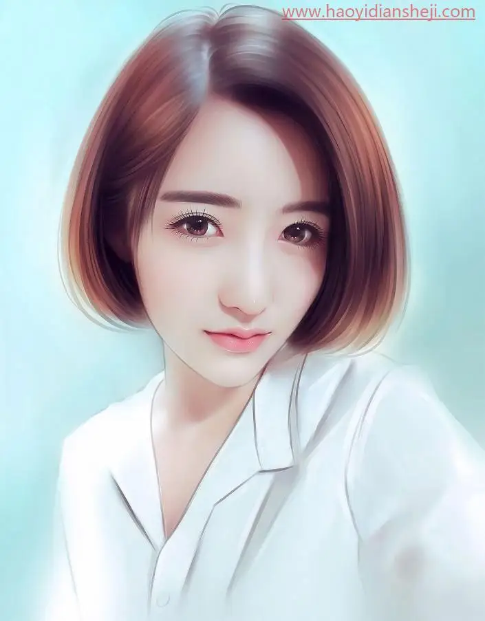 手绘照片，把手机里的自拍图片制作成漂亮的手绘效果_www.haoyidiansheji.com