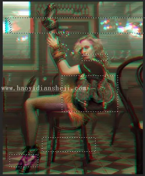 故障效果，用PS制作有故障效果的艺术片子_www.haoyidiansheji.com