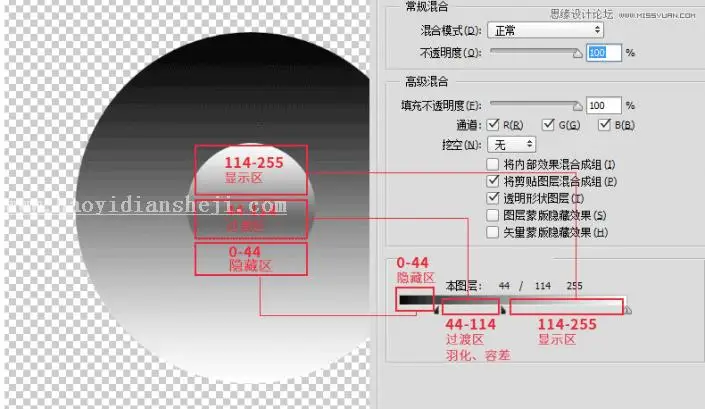 图层样式，PS图层样式中混合颜色带的使用技巧_www.haoyidiansheji.com