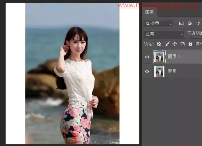 缩放技巧，用好内容识别使人物不变形_www.haoyidiansheji.com