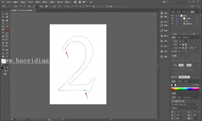 海报制作，在AI中用3D功能设计立体线条海报_www.haoyidiansheji.com