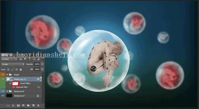 场景合成，用ps制作一个美轮美奂的科幻场景_www.haoyidiansheji.com