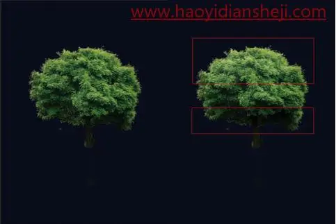 海报制作，用简单的树木打造梦幻紫色海报_www.haoyidiansheji.com