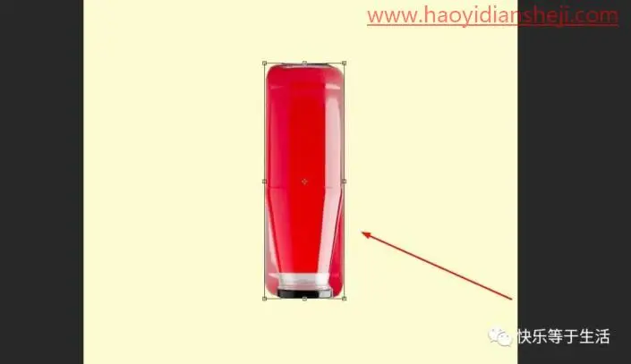 倒影效果，如何给瓶子添加倒影效果_www.haoyidiansheji.com