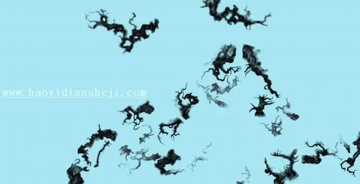 国画效果，用PS制作一张梅花雪景图_www.haoyidiansheji.com