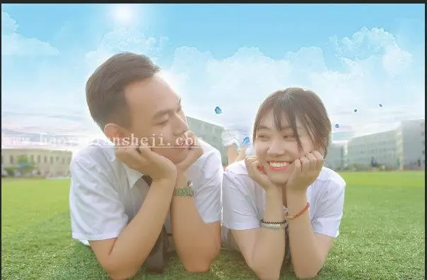 毕业照，小清新毕业照的调色及天空的合成方法_www.haoyidiansheji.com
