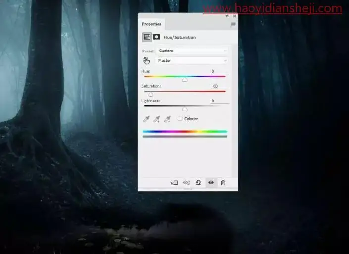 唯美合成，制作月光下的暗夜精灵美少女场景_www.haoyidiansheji.com