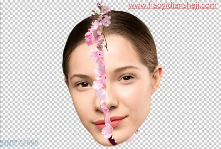 场景合成，通过PS合成一个超现实画面头像海报_www.haoyidiansheji.com