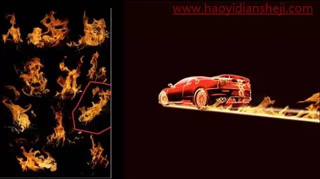 炫酷合成，通过PS打造超酷的火焰汽车_www.haoyidiansheji.com