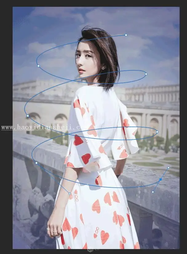 光线效果，通过PS给人物制作炫光环绕的效果_www.haoyidiansheji.com