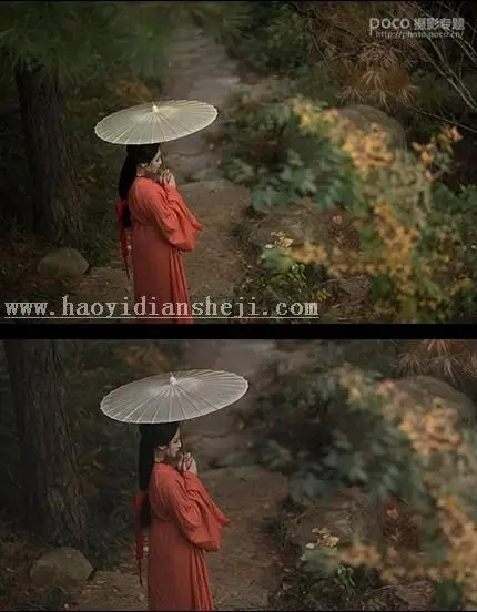 LR调色教程，通过LR调出古风歌人像暗调的照片_www.haoyidiansheji.com