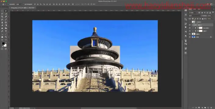 创意合成，制作老地方故地重游的逼真效果_www.haoyidiansheji.com