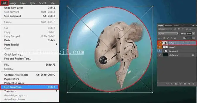 场景合成，用ps制作一个美轮美奂的科幻场景_www.haoyidiansheji.com