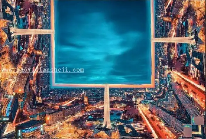 全景效果，通过PS把城市制作成全景视觉的照片_www.haoyidiansheji.com