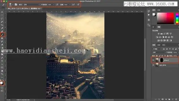 暖色调，通过PS调出有生活气息的村庄照片_www.haoyidiansheji.com