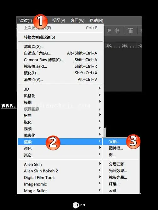 火焰字，通过PS的自带滤镜制作火焰效果文字_www.haoyidiansheji.com