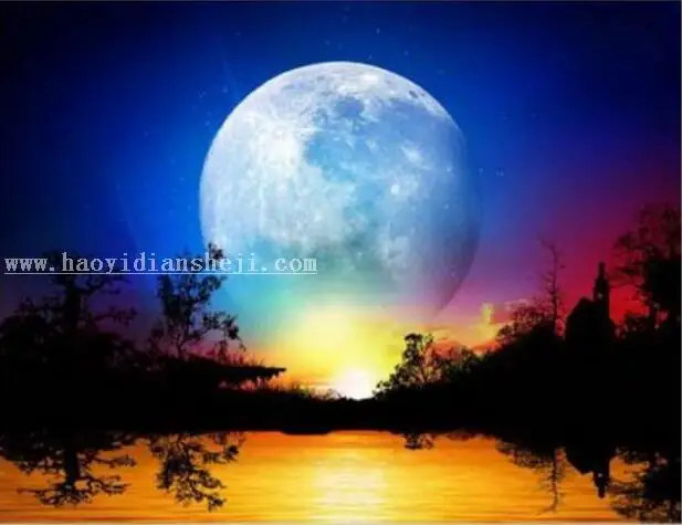 场景合成，用PS合成一个梦幻精灵壁纸图案_www.haoyidiansheji.com
