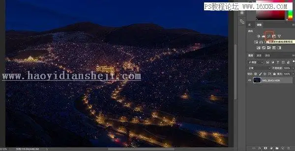 夜景照片，通过PS对夜景照片进行后期修图_www.haoyidiansheji.com