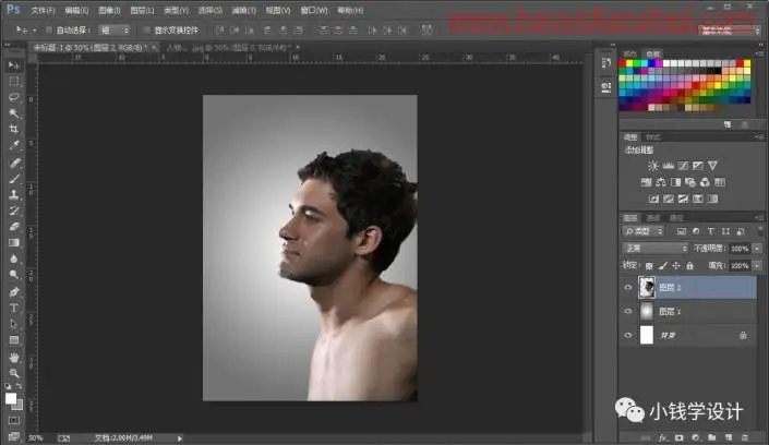 海报制作，制作一款切割效果人物海报_www.haoyidiansheji.com