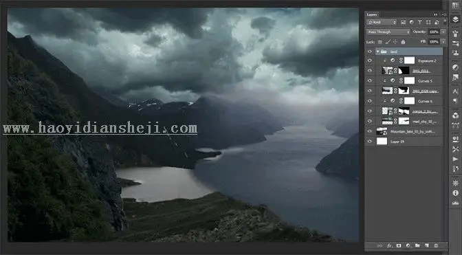 场景合成，在PS里创建一个魔幻瑰丽的场景_www.haoyidiansheji.com