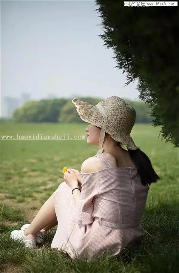 油画效果，用PS把人像调出复古的冷色效果_www.haoyidiansheji.com