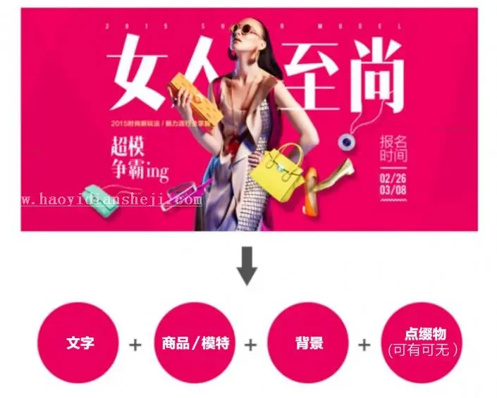 Banner知识，不抠图不合成做出高逼格Banner设计_www.haoyidiansheji.com