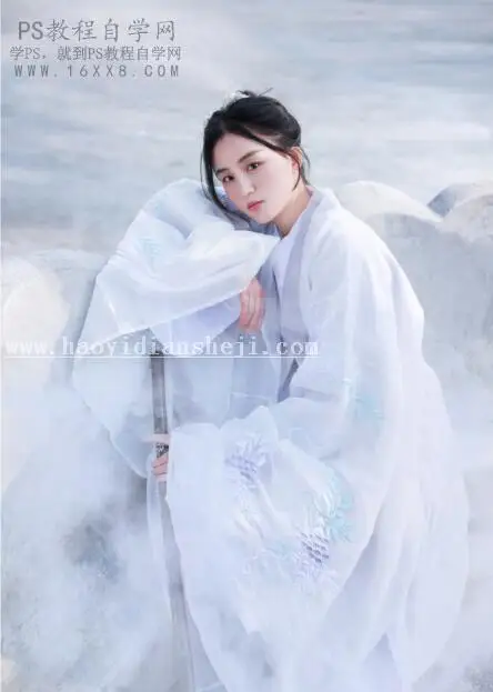 烟雾效果，通过PS给人物营造美轮美奂的仙境效果_www.haoyidiansheji.com