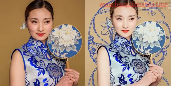 古风后期，打造人物中国风效果_www.haoyidiansheji.com