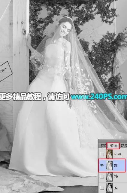 抠婚纱，通过PS把婚纱照片从复杂的背景中抠出来_www.haoyidiansheji.com