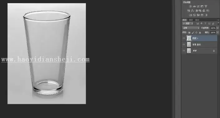抠玻璃，利用通道抠出通透玻璃杯_www.haoyidiansheji.com