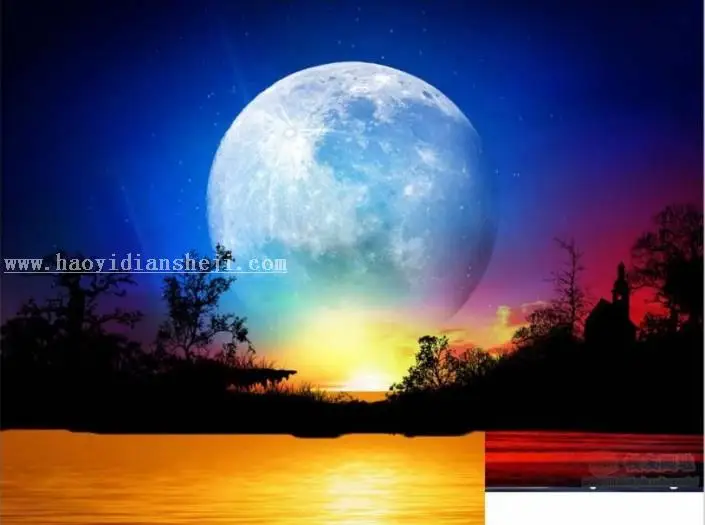 场景合成，用PS合成一个梦幻精灵壁纸图案_www.haoyidiansheji.com
