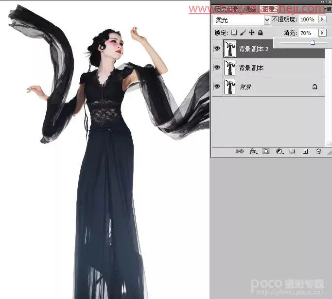 水墨效果，制作具有中国风的水墨人像照片_www.haoyidiansheji.com
