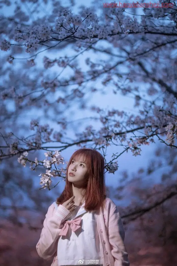 人物调色，用PS打造唯美的夜景樱花人像_www.haoyidiansheji.com